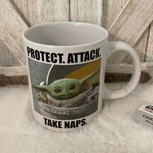 Star Wars Baby Yoda Protect Attack Take Naps Mug